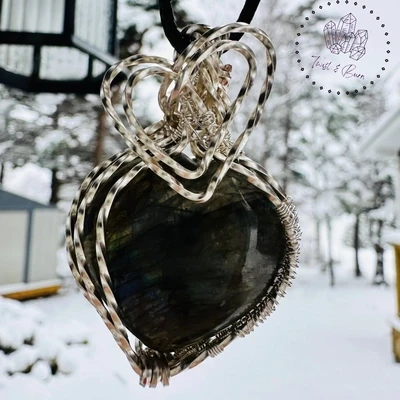 Pendant Labradorite Heart - Made By Janelle