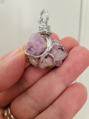 Pendant Amethyst Cluster - Created by Judy