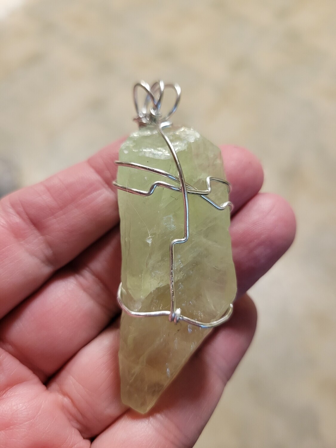 Pendant Green Calcite - Created by Judy