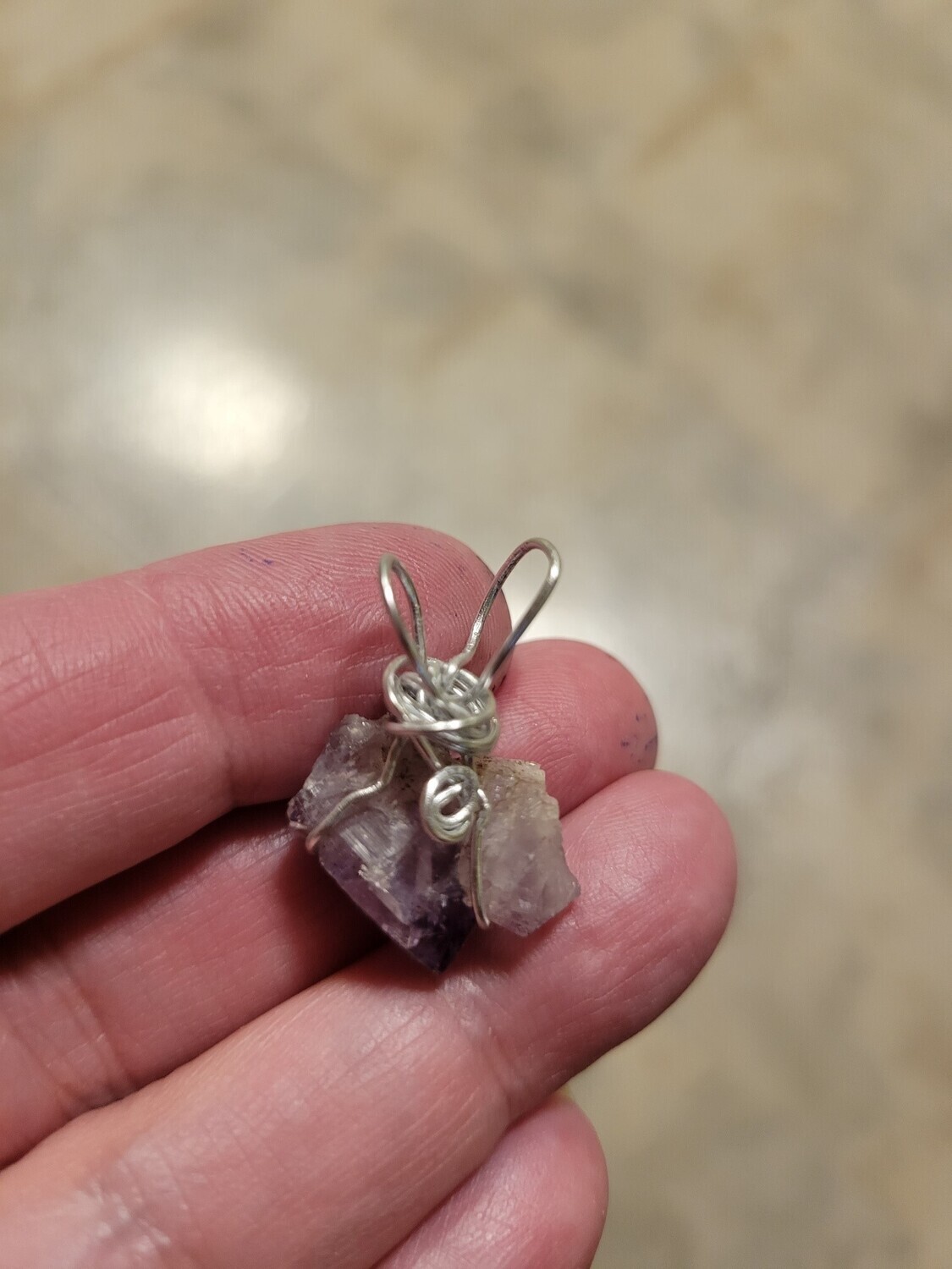 Pendant Amethyst Small #3 - Created by Judy