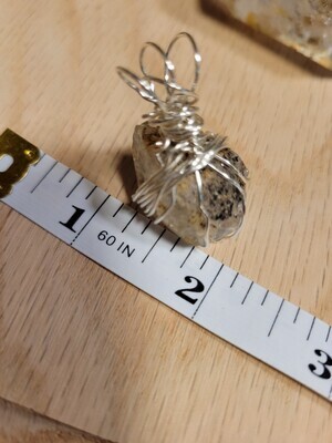 Pendant Herkimer Crystal(carbon inclusions) - Created by Judy