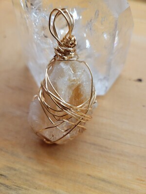 Pendant Large Citrine (Gold)  - Created by Judy