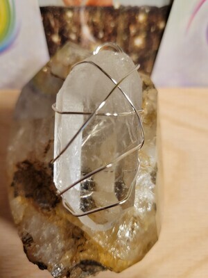 Pendant Clear Quartz Point #1 - Created by Judy WAS$65)