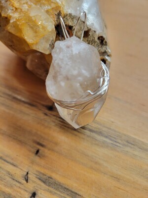 Pendant Clear Quartz Point #2 - Created by Judy