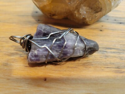 Pendant Chevron Amethyst - Created by Judy WAS$40