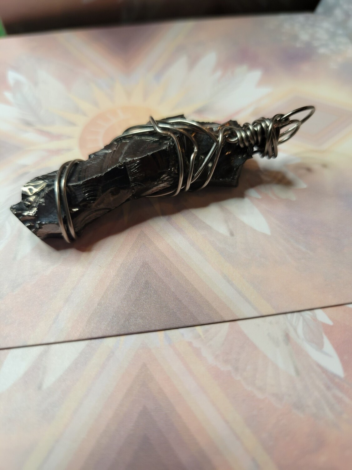 Pendant Rough Shungite Long- Created by Judy