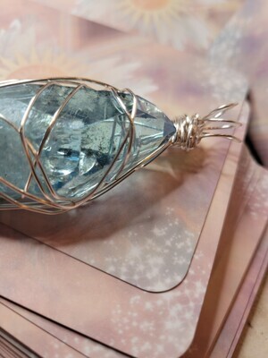 Pendant Aqua Aura Angel Quartz - Created by Judy WAS$165.00