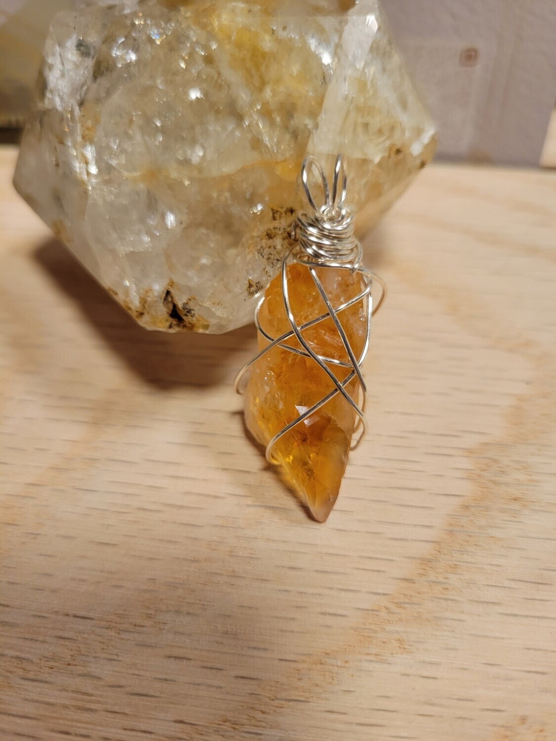 Pendant Citrine Point - Created by Judy
