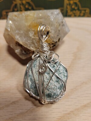 Pendant Rough Green Fucshite Woven- Created by JudyWAS$75