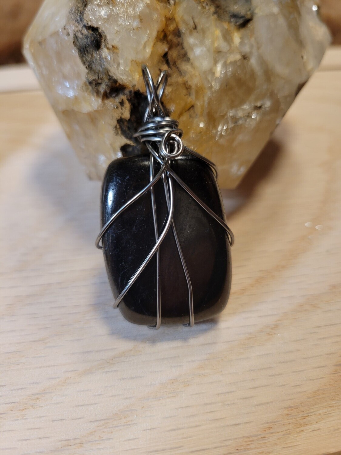 Pendant Black Agate - Created by Judy