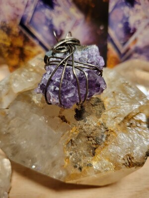 Pendant Amethyst Chunk Purple- Created by JudyWAS$55