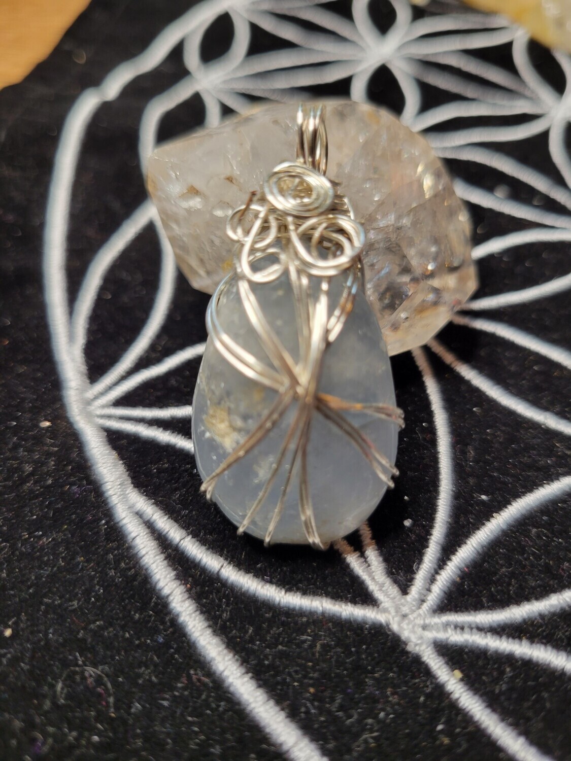 Pendant Celestite Tumbled/Smooth - Created by Judy