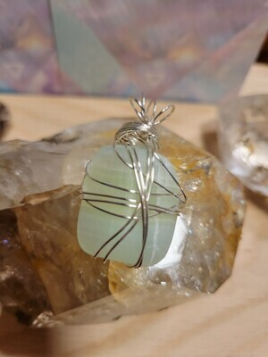 Pendant Green Pistachio Calcite  - Created by Judy