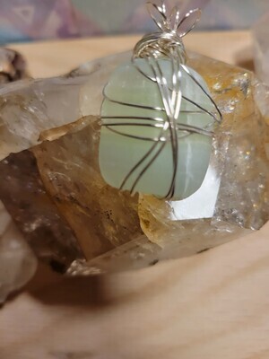 Pendant Green Pistachio Calcite  - Created by Judy