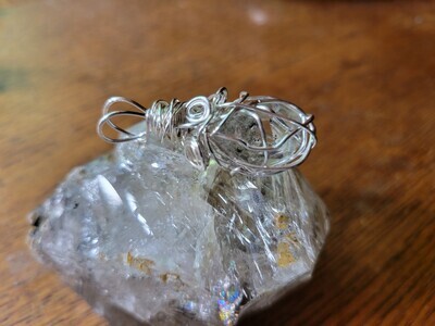 Pendant Herkimer Crystal(carbon inclusions) #3 - Created by Judy