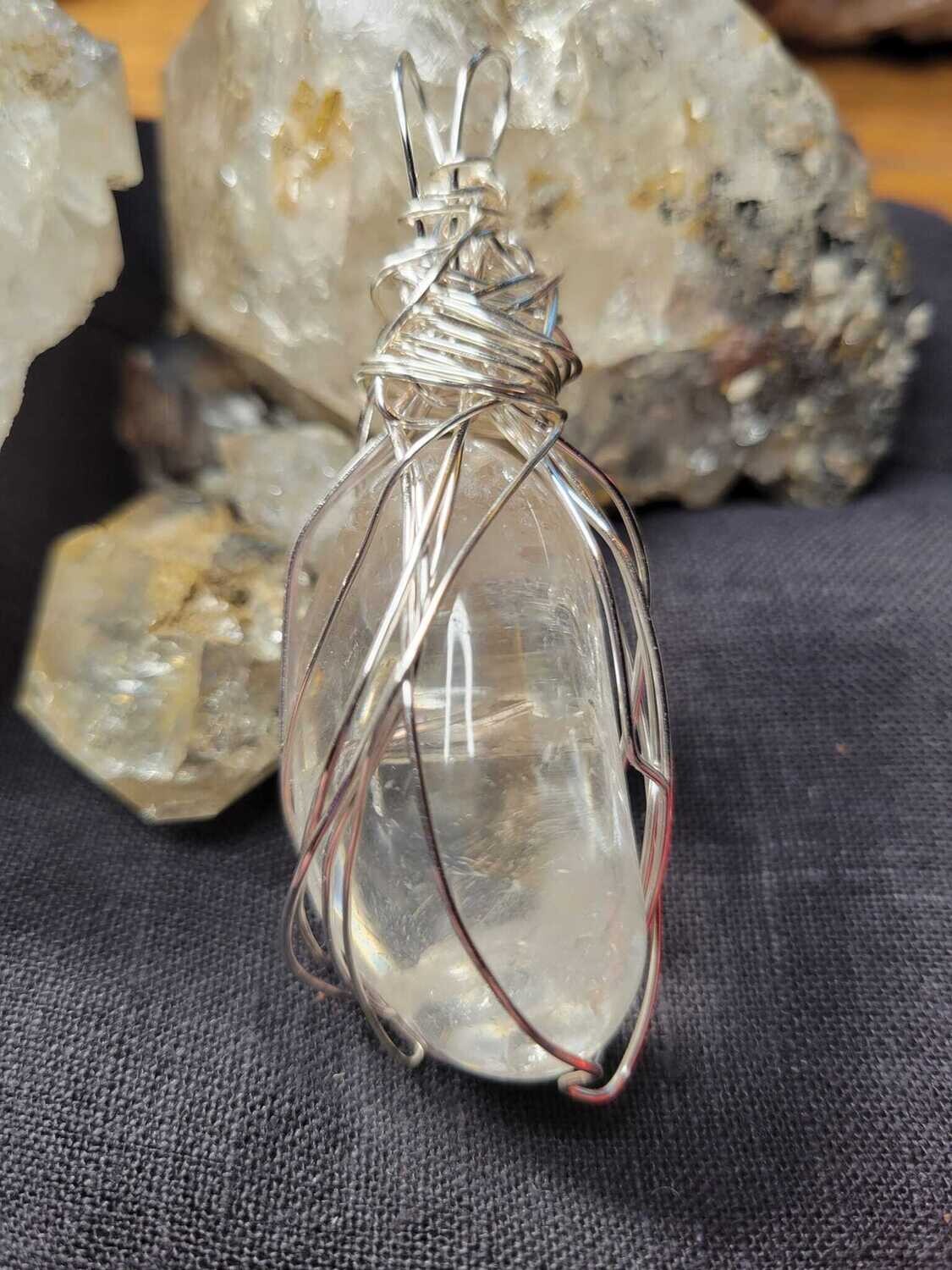 Pendant Large Clear Quartz - Created by Judy