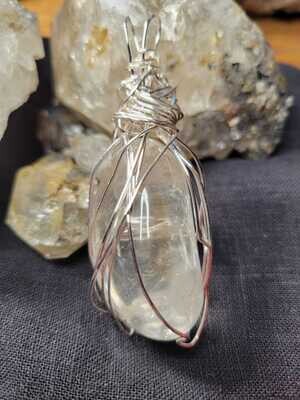 Pendant Large Clear Quartz  - Created by Judy