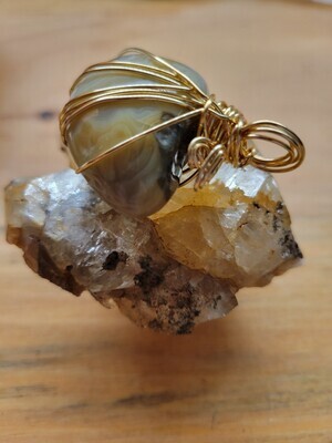 Pendant Botswana Agate (swirls)- Created by JudyWAS$65