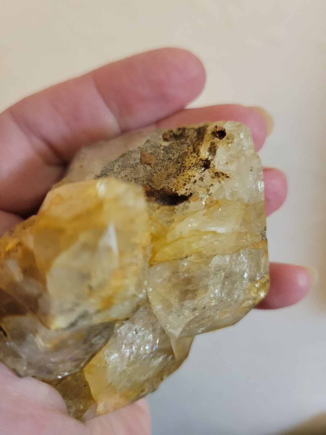 Crystal Herkimer Quartz Golden Healer Double Point 250gms