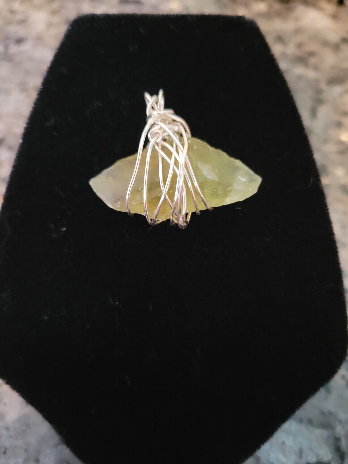 Pendant Green Calcite - Created by Judy(Available for shipping MARCH 6th