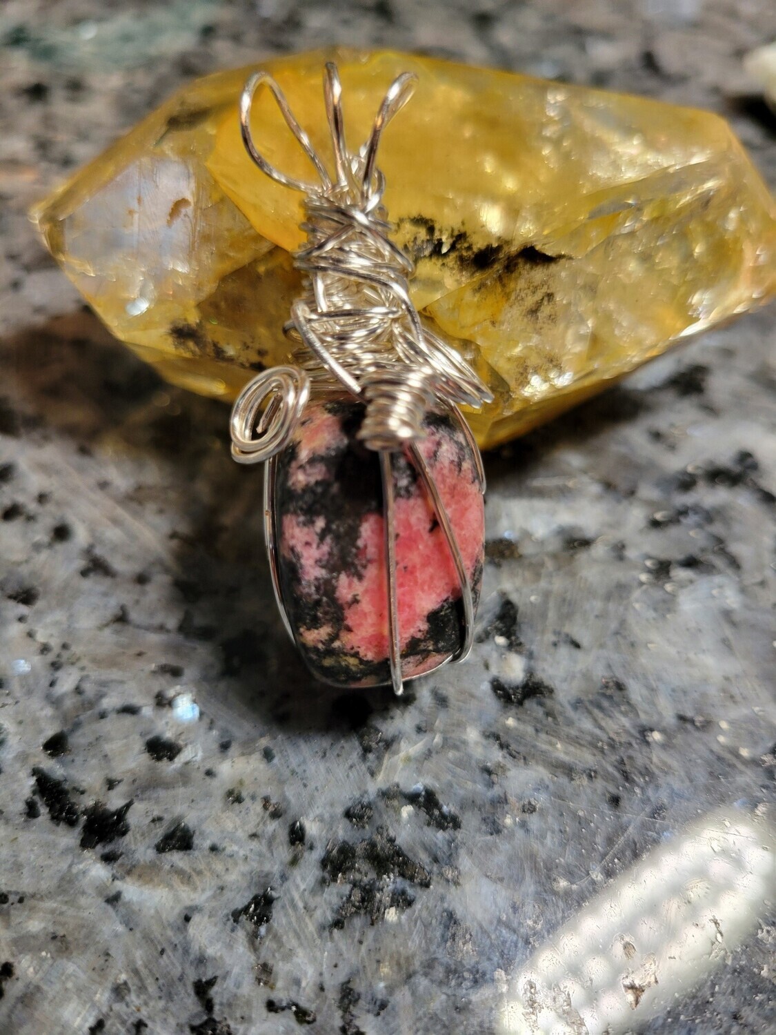 Pendant Rhodonite - Created by Judy (shipping as of March 6th)