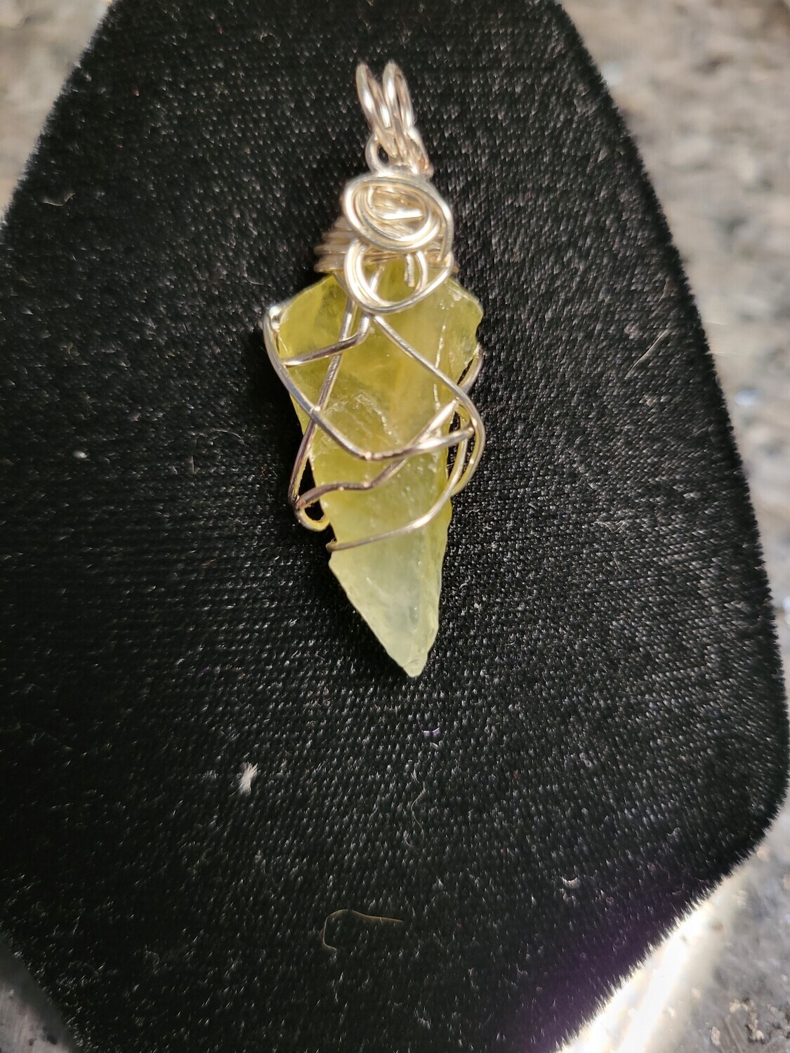 Pendant Green Calcite Point - Created by Judy