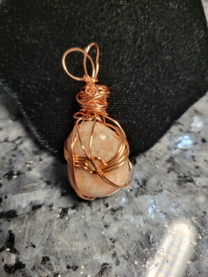 Pendant Sunstone/Copper Tumbled- Created by Judy (Shipping as of March 6th)