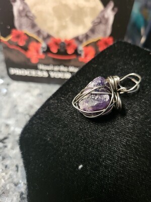 Pendant Small Zimbabwe Amethyst - Created by Judy (AVAILABLE for shipping March 6th) PROCESS YOUR FEELINGS