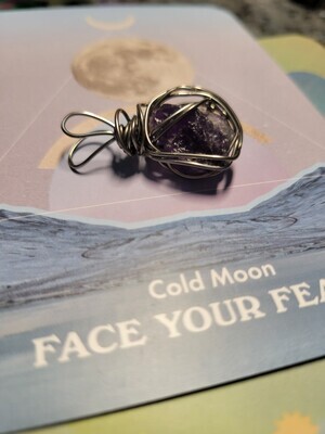 Pendant Small Zimbabwe Amethyst - Created by Judy (AVAILABLE for shipping March 6th) FACE YOUR FEARS.