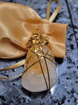 Pendant Citrine (gold) - Created by Judy(ready to ship 3/6)