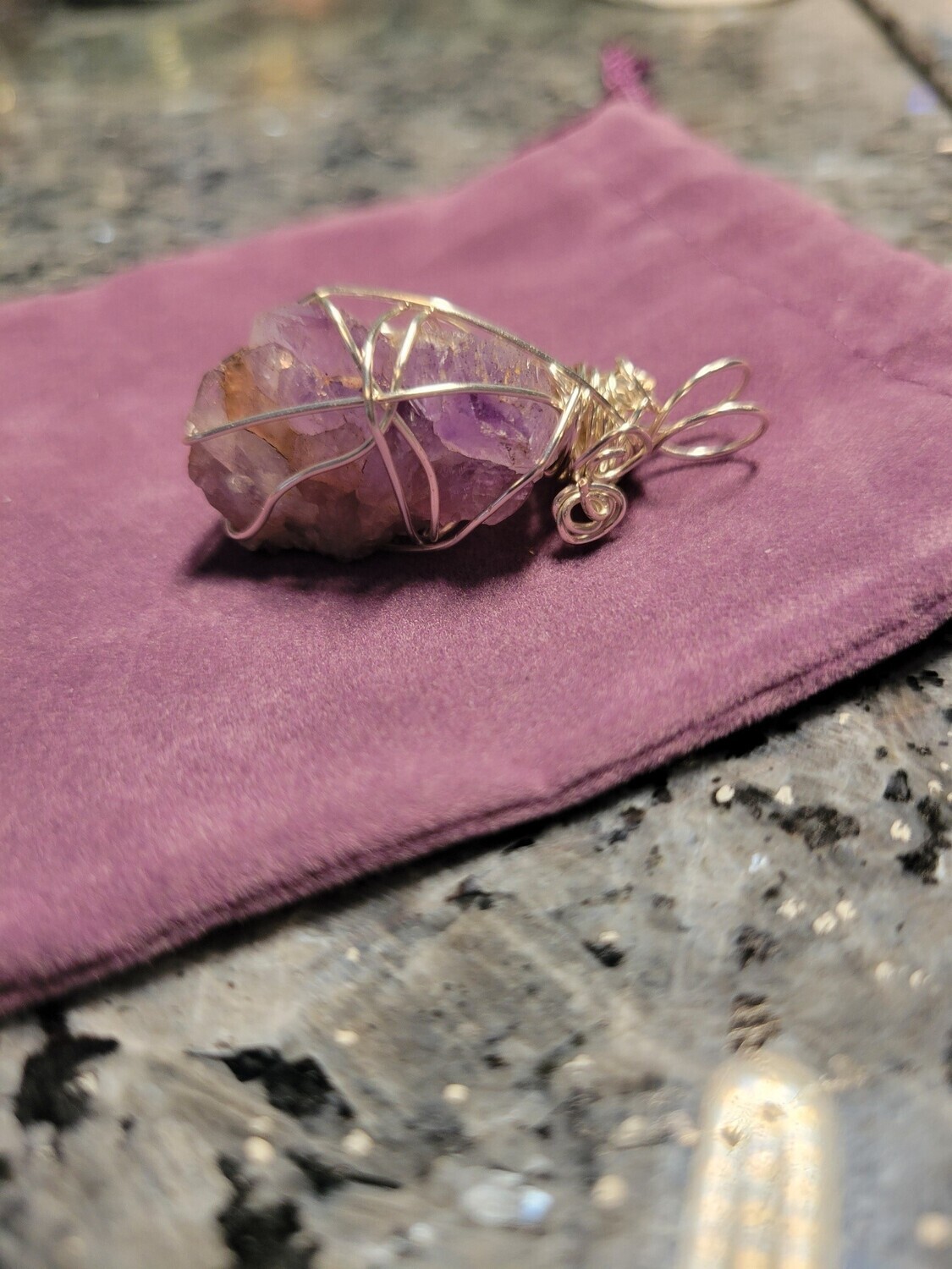 Pendant Amethyst Cluster - Created by Judy