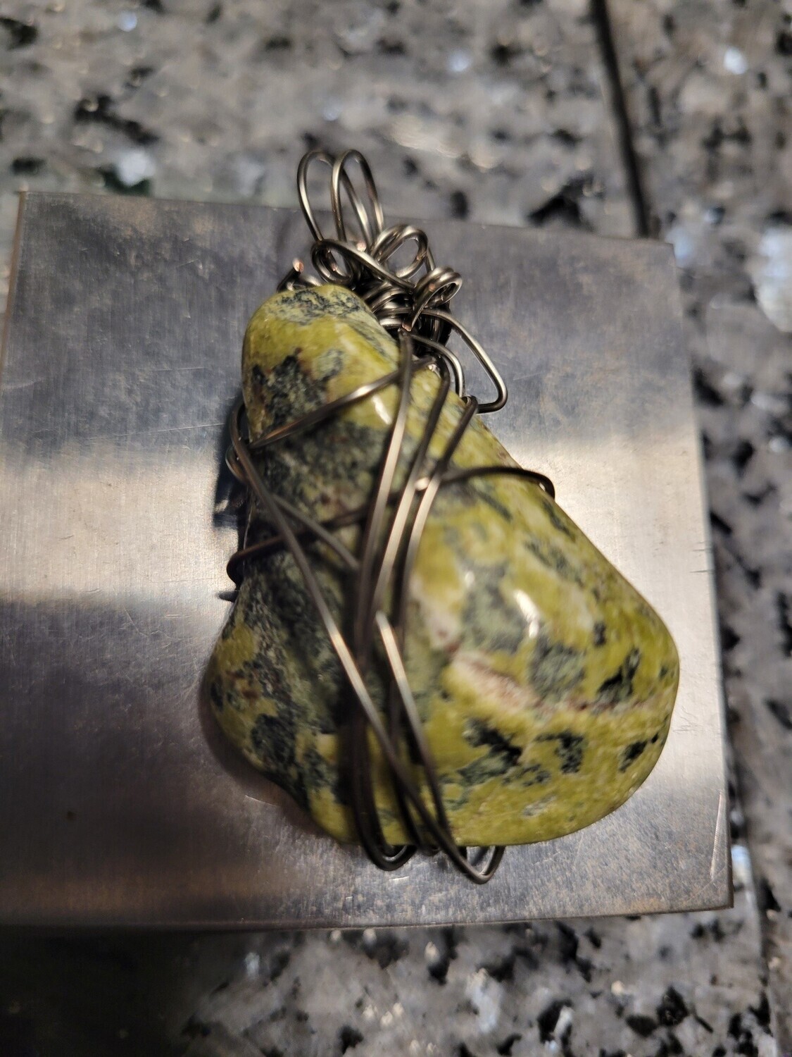 Pendant Large Unakite - Created by Judy(LET GO)