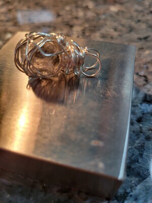 Pendant Herkimer Crystal(carbon inclusions) 222 - Created by Judy