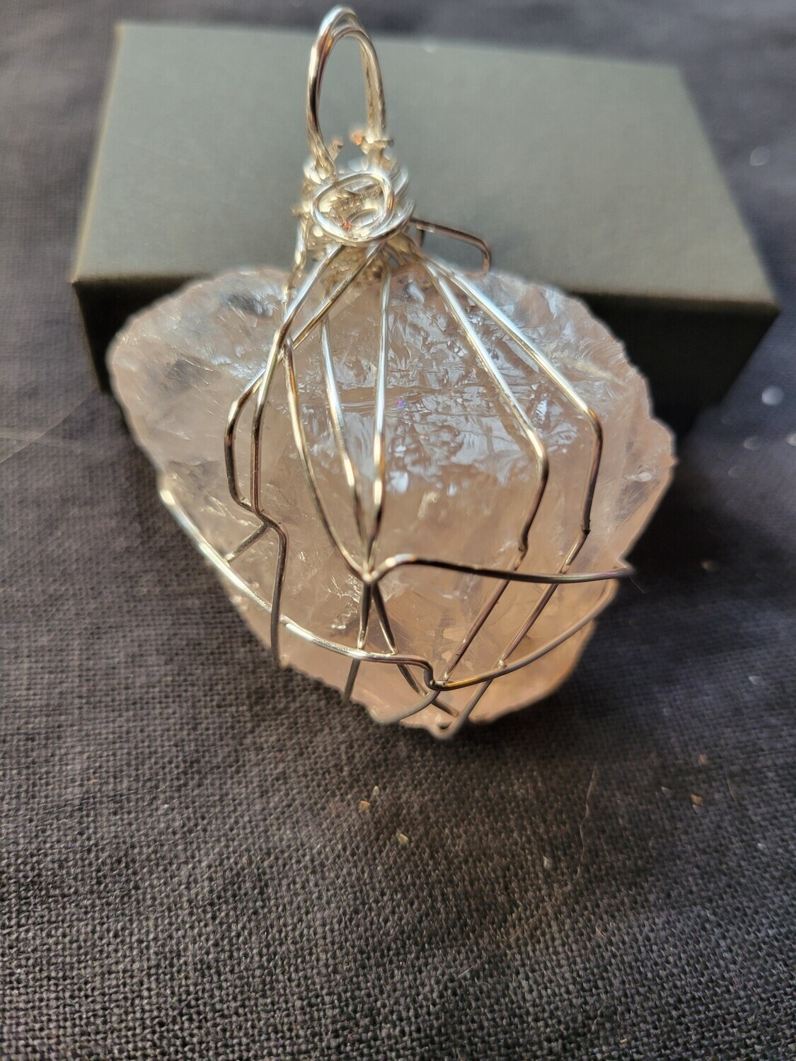 Pendant Rough Rose Quartz  - Created by Judy