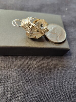 Pendant Herkimer Crystal(carbon inclusions) - Created by Judy