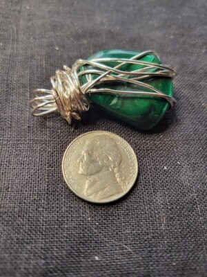 Pendant Malachite Tumbled  - Created by JudyWAS$65