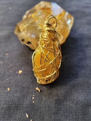 Pendant Golden Agate - Created by Judy