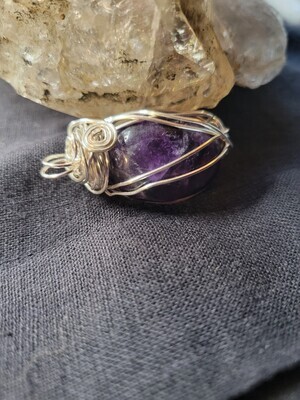 Pendant Fluorite (purple)- Created by Judy WAS$75