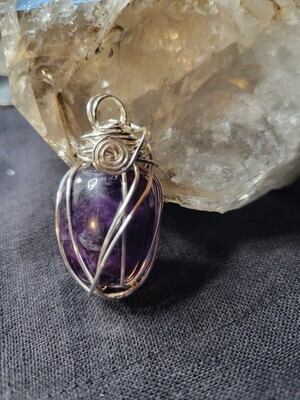 Pendant Fluorite (purple)- Created by Judy