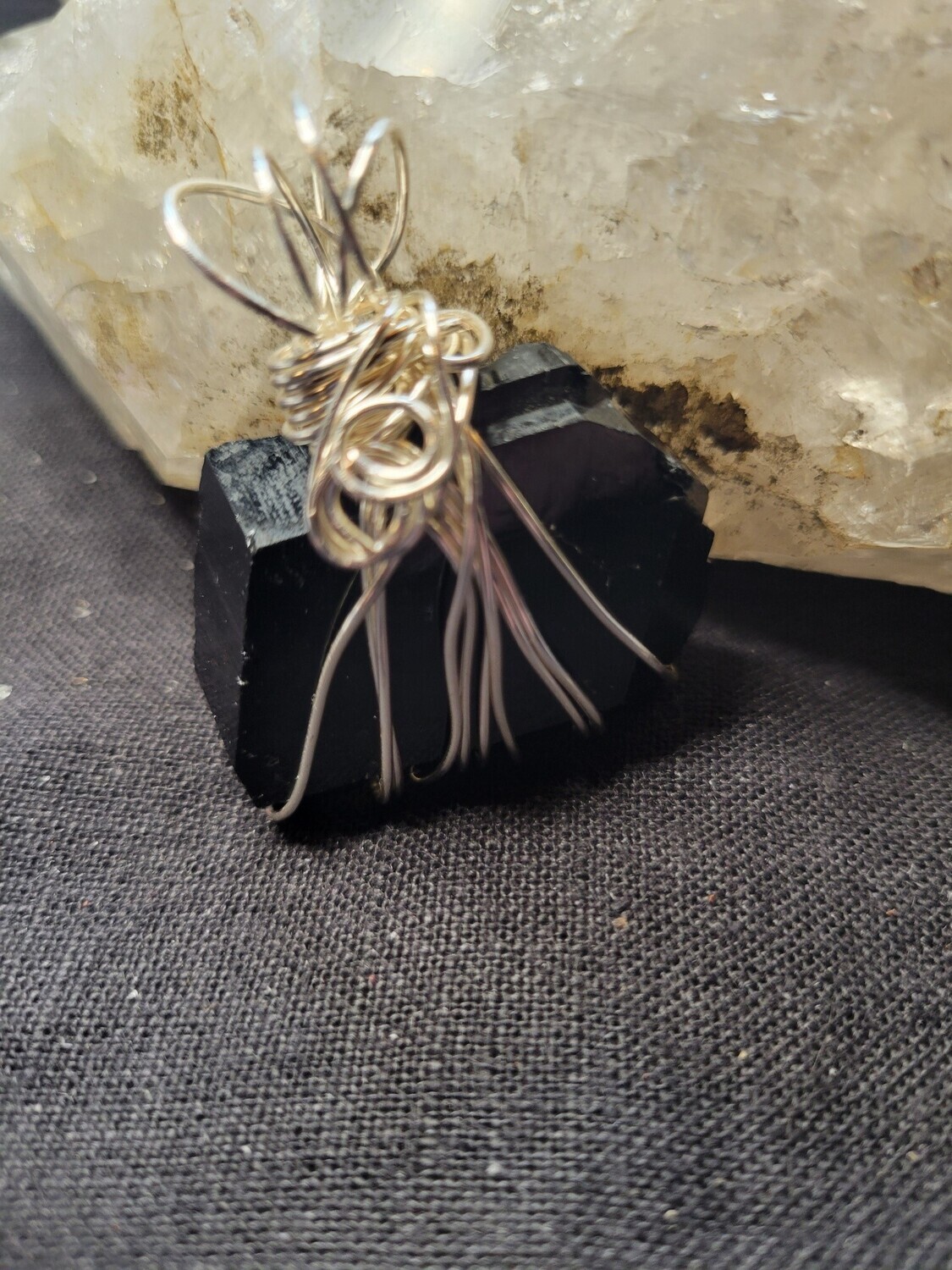 Pendant Black Tourmaline (Africa)  - Created by Judy