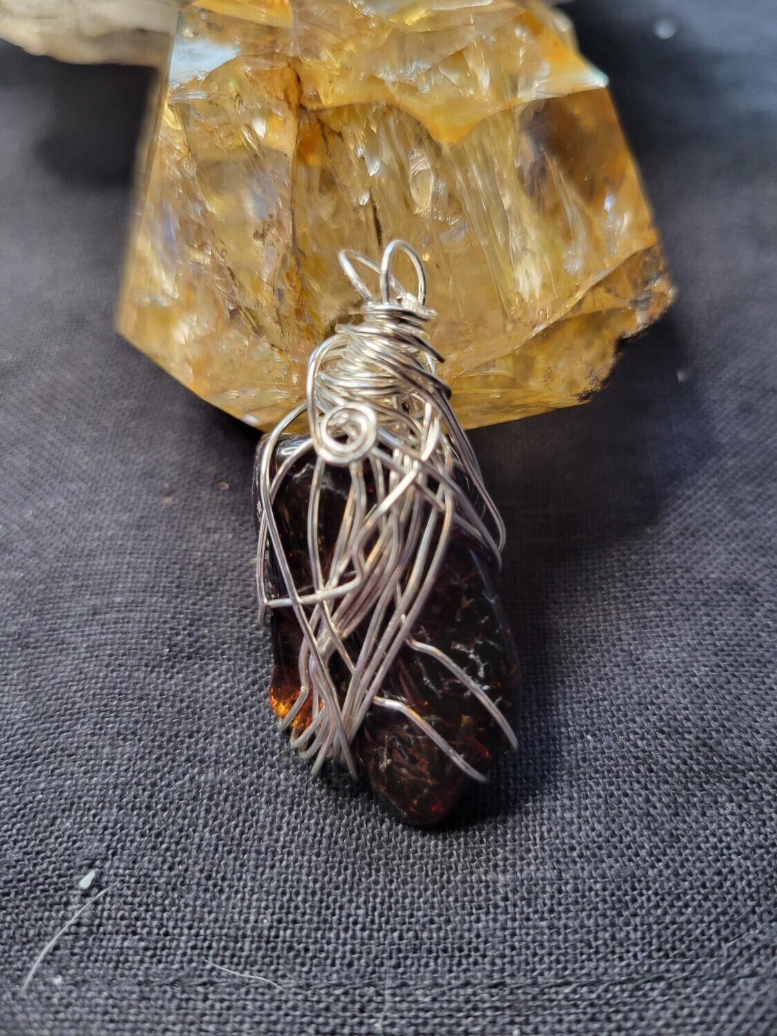 Pendant Baltic Amber - Created by Judy