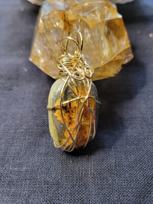 Pendant Bumblebee Jasper - Created by JudyWAS$65