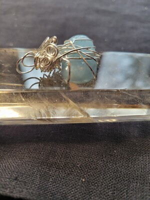 Pendant Blue Beryl - Created by Judy WAS$48