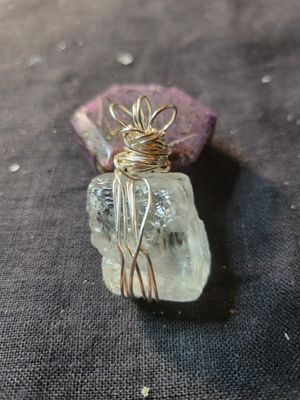 Pendant Clear Quartz Cube- Created by Judy