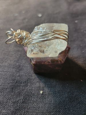 Pendant Clear Quartz Cube- Created by Judy