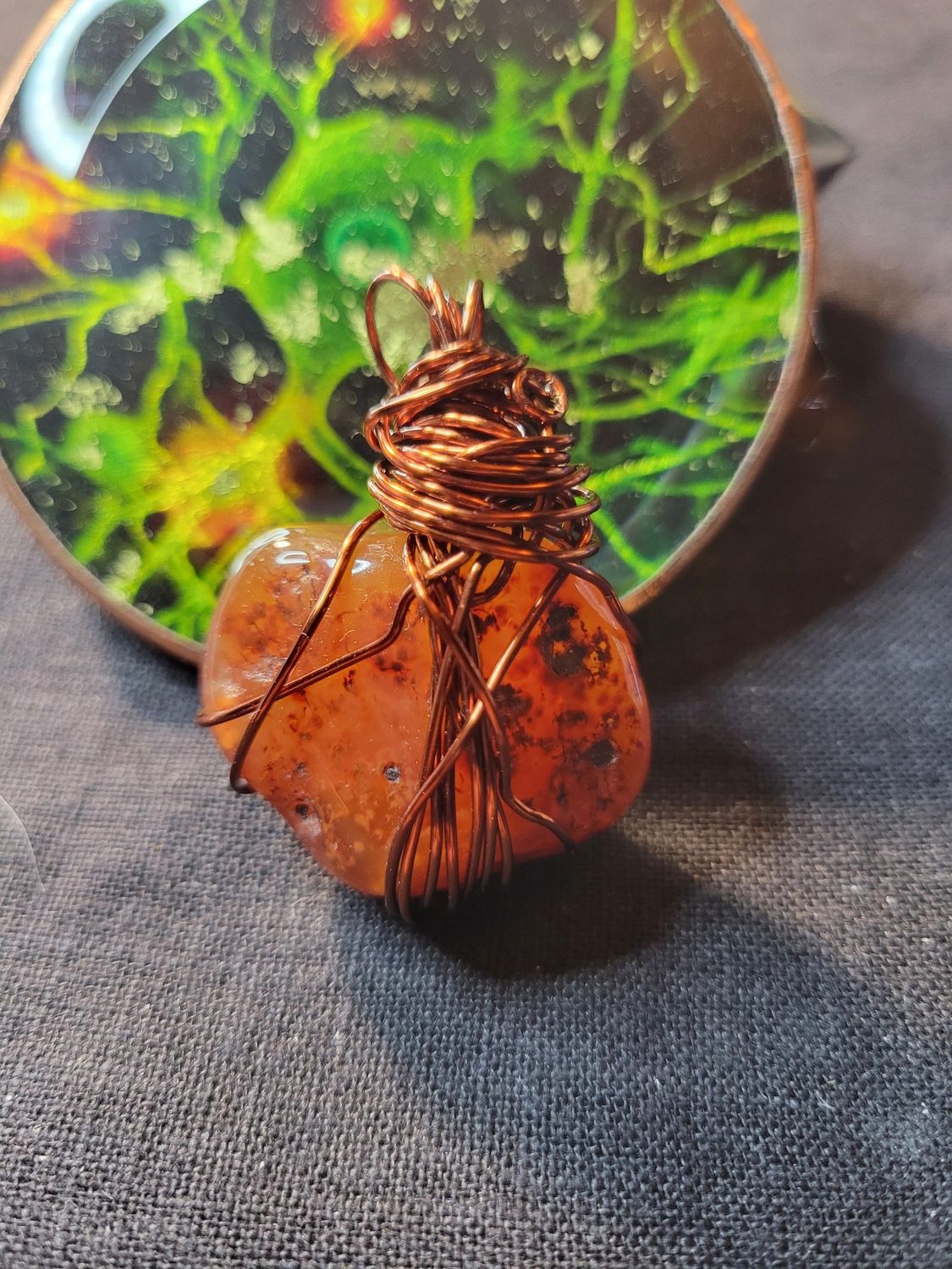 Pendant Carnelian (Copper) - Smooth Created by Judy