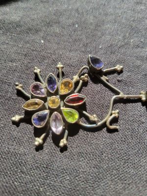 Pendant Sterling &amp; Stones - Offered by Judy-India WAS$65.00