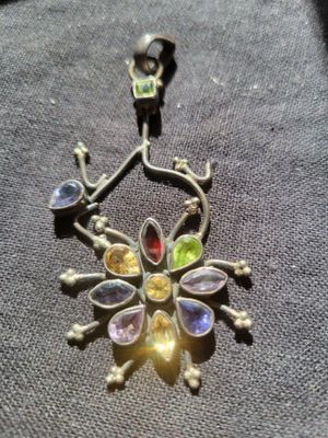 Pendant Sterling &amp; Stones - Offered by Judy-India