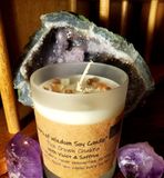 Judy&#39;s Soy Candle -Chakra Crown - Violet &amp; Saffron