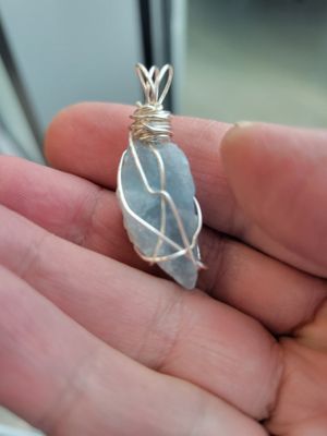 Pendant Blue Aquamarine - Created by Judy